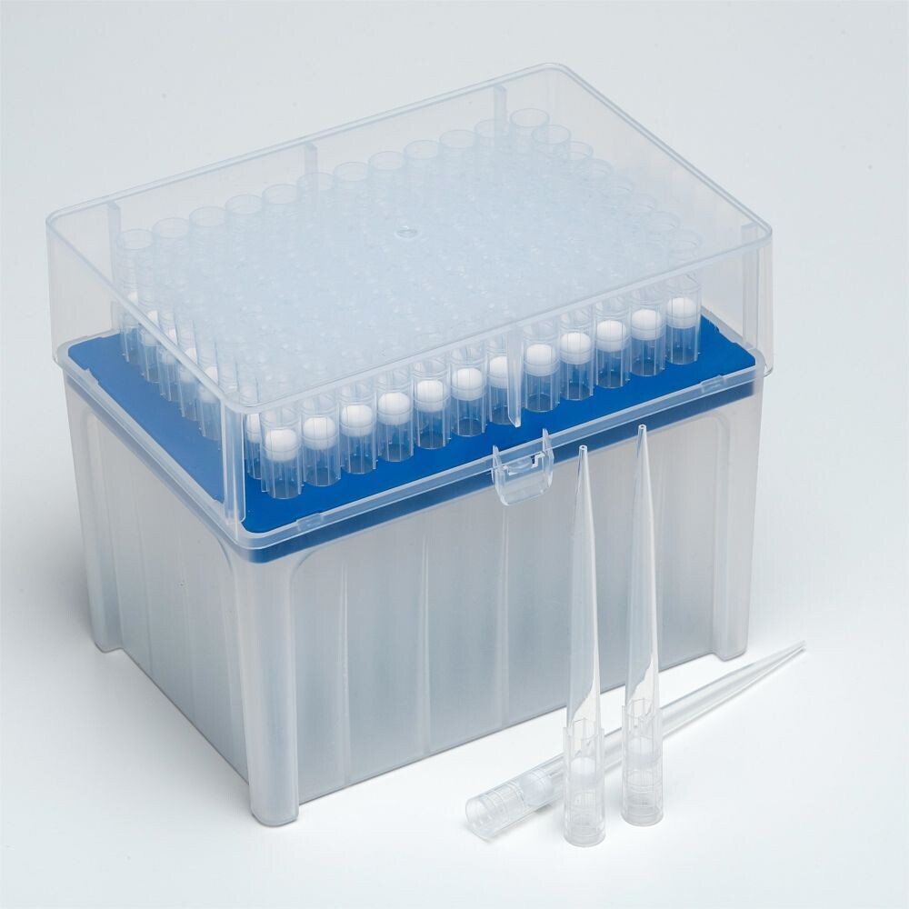 Filter tips, extra-long , rack pack, sterile, tip: dnase & rnase free,filter material,96 pieces/rack, 50 racks/case