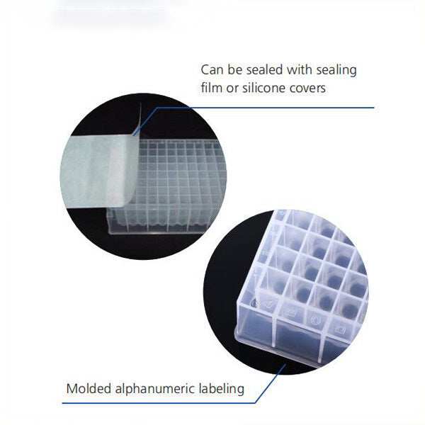 Biologix® Deep Well Plates-2.2mL (Square Wells), U Bottom, Profile Concave, 24/Pack, 96/Case