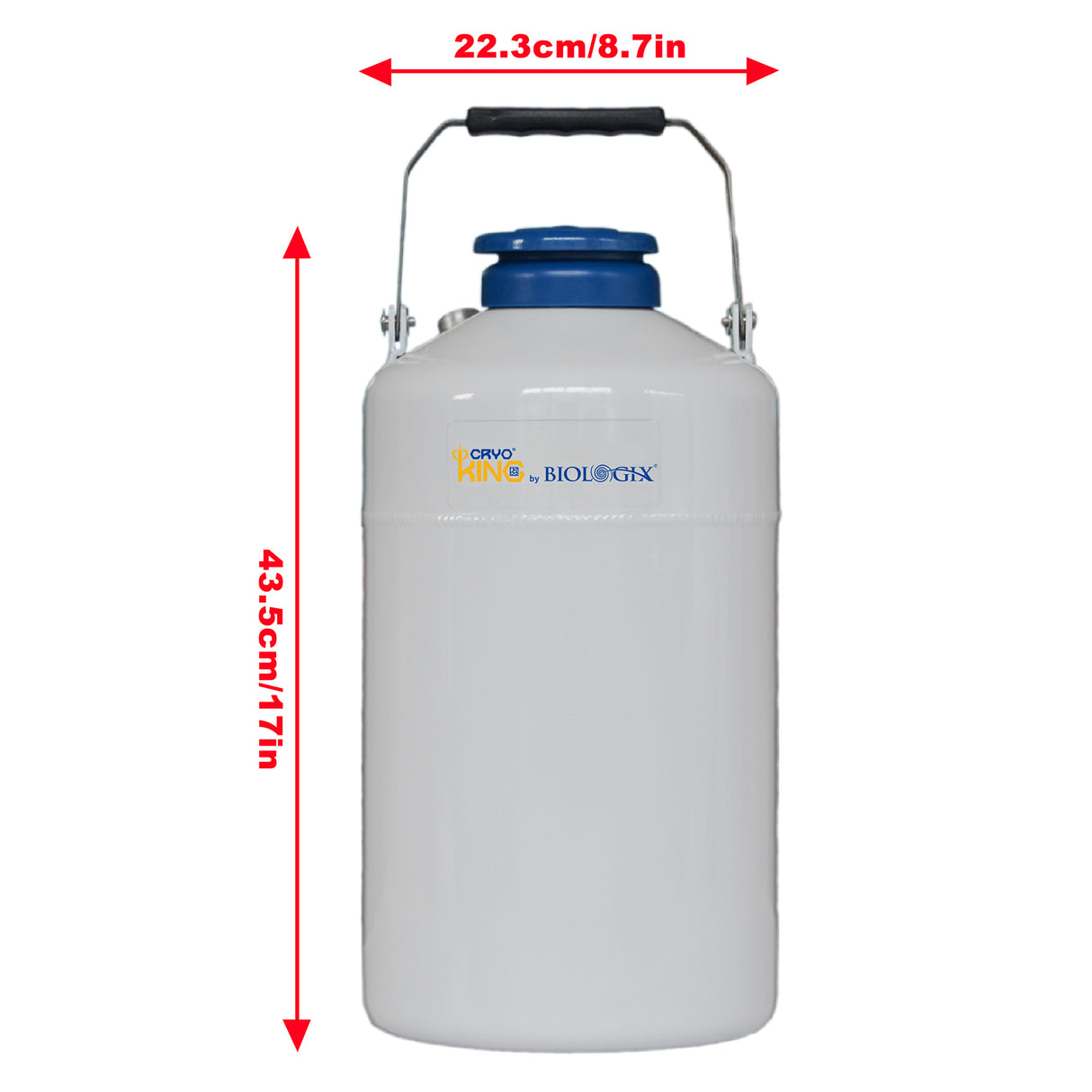 CryoKING® Liquid Nitrogen Tank - 31.5 L/35.5 L, Including 6 Square Racks
