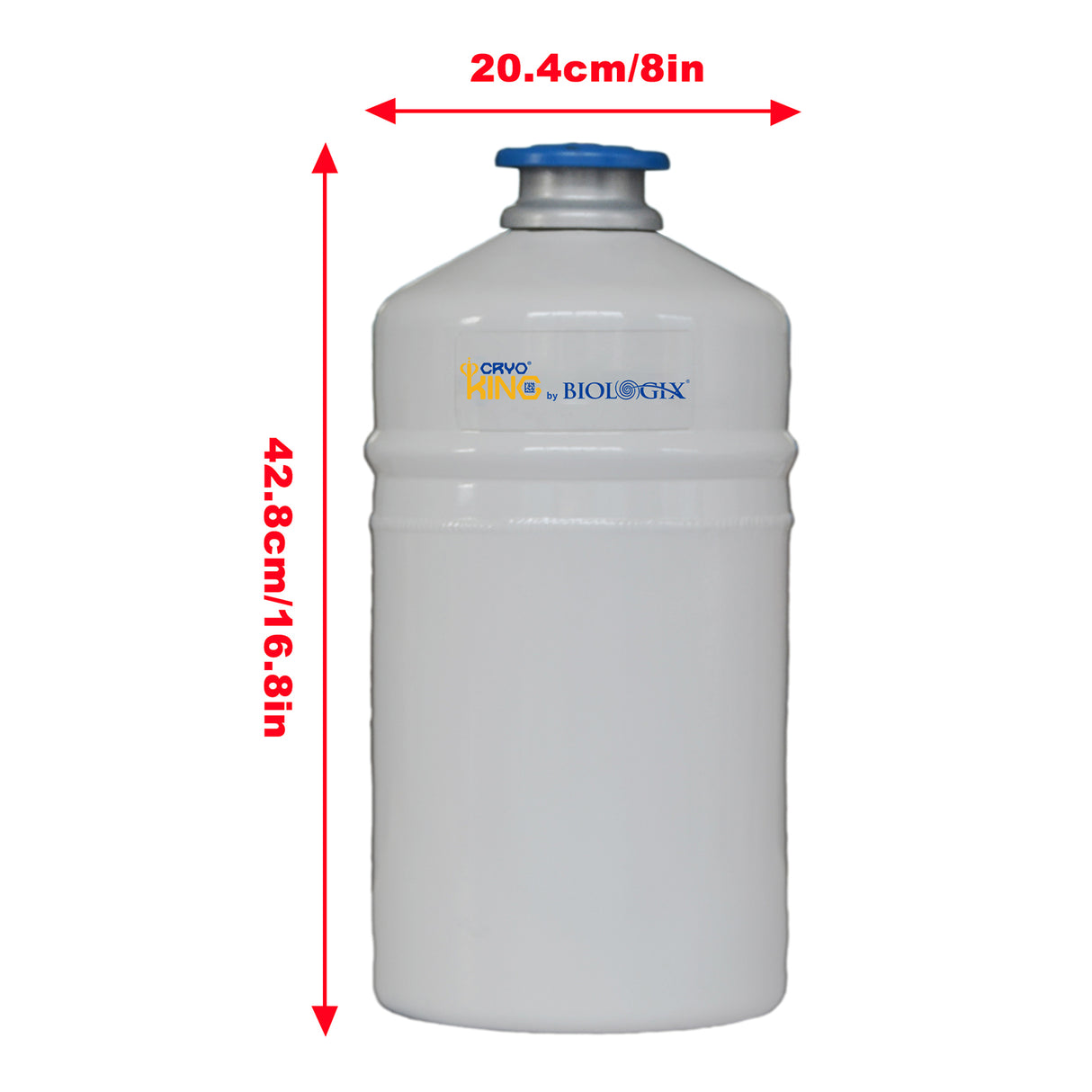 CryoKING® Liquid Nitrogen Tank - 31.5 L/35.5 L, Including 6 Square Racks