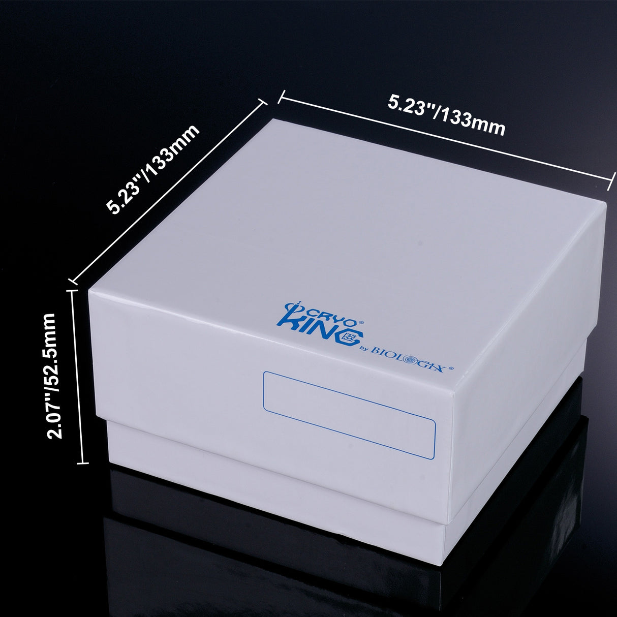 CryoKING® 3in Cardboard Freezer Boxes, 100/81 Well, Plastic Coating, 5/Pack, 100/Case