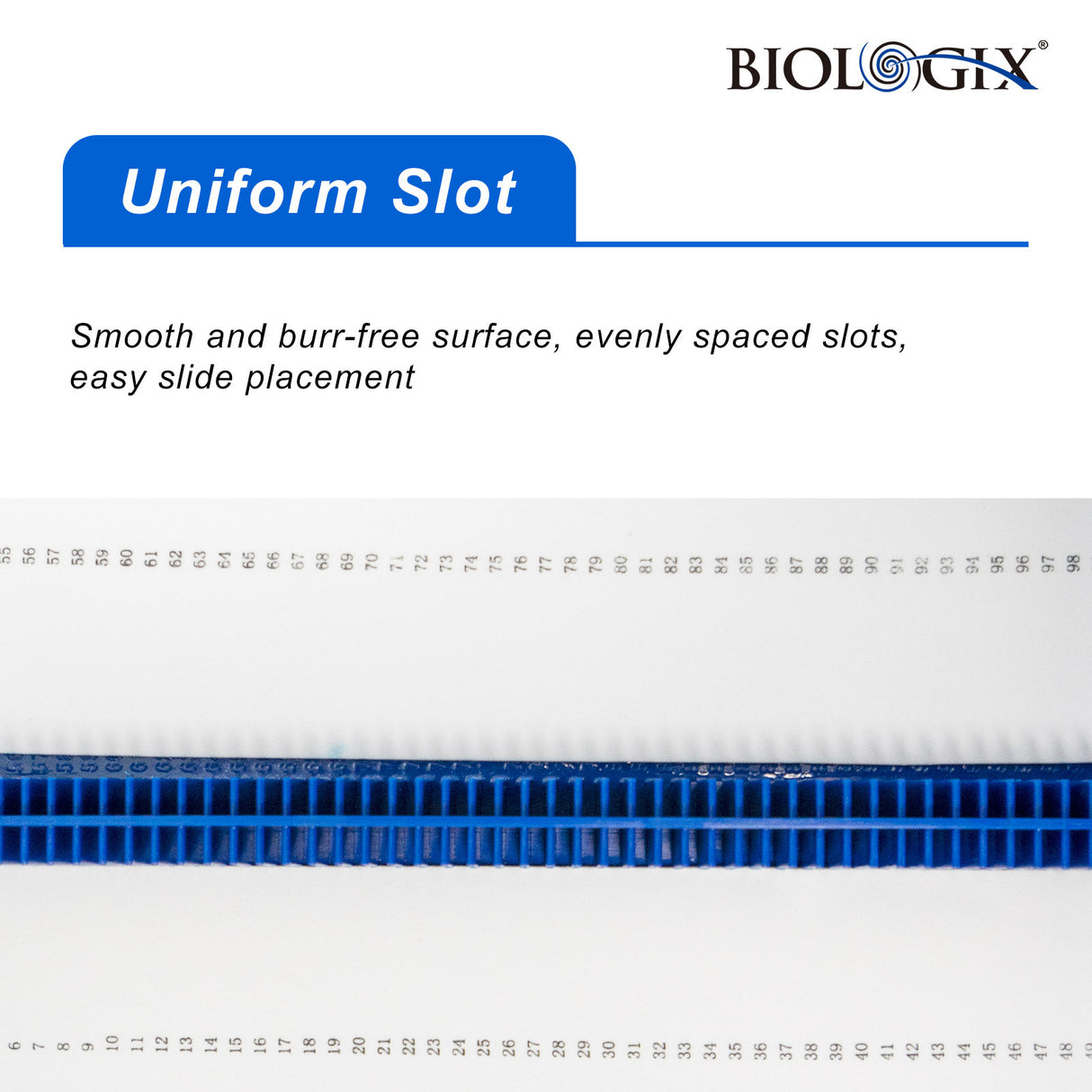 Biologix® Slide Storage Boxes with Foam Lining (100 Place), 5/Pack, 30/Case