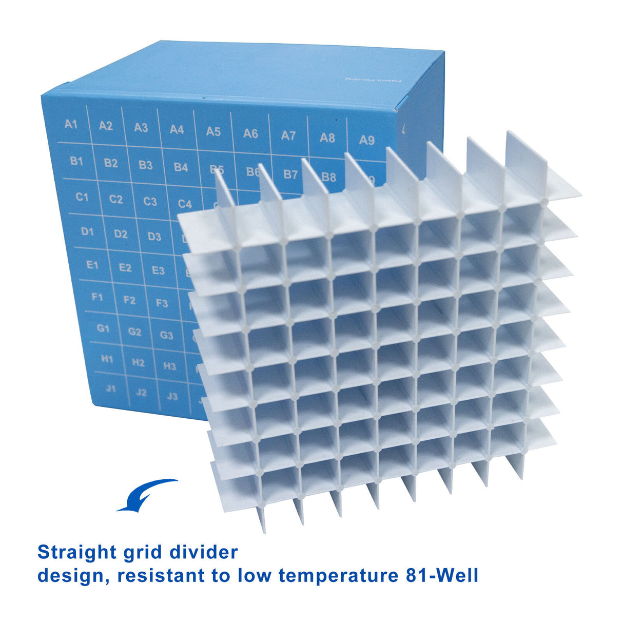 CryoKING® ID-Color™ 3.75in Cardboard Freezer Boxes (81 well), 5/Pack, 20/Case