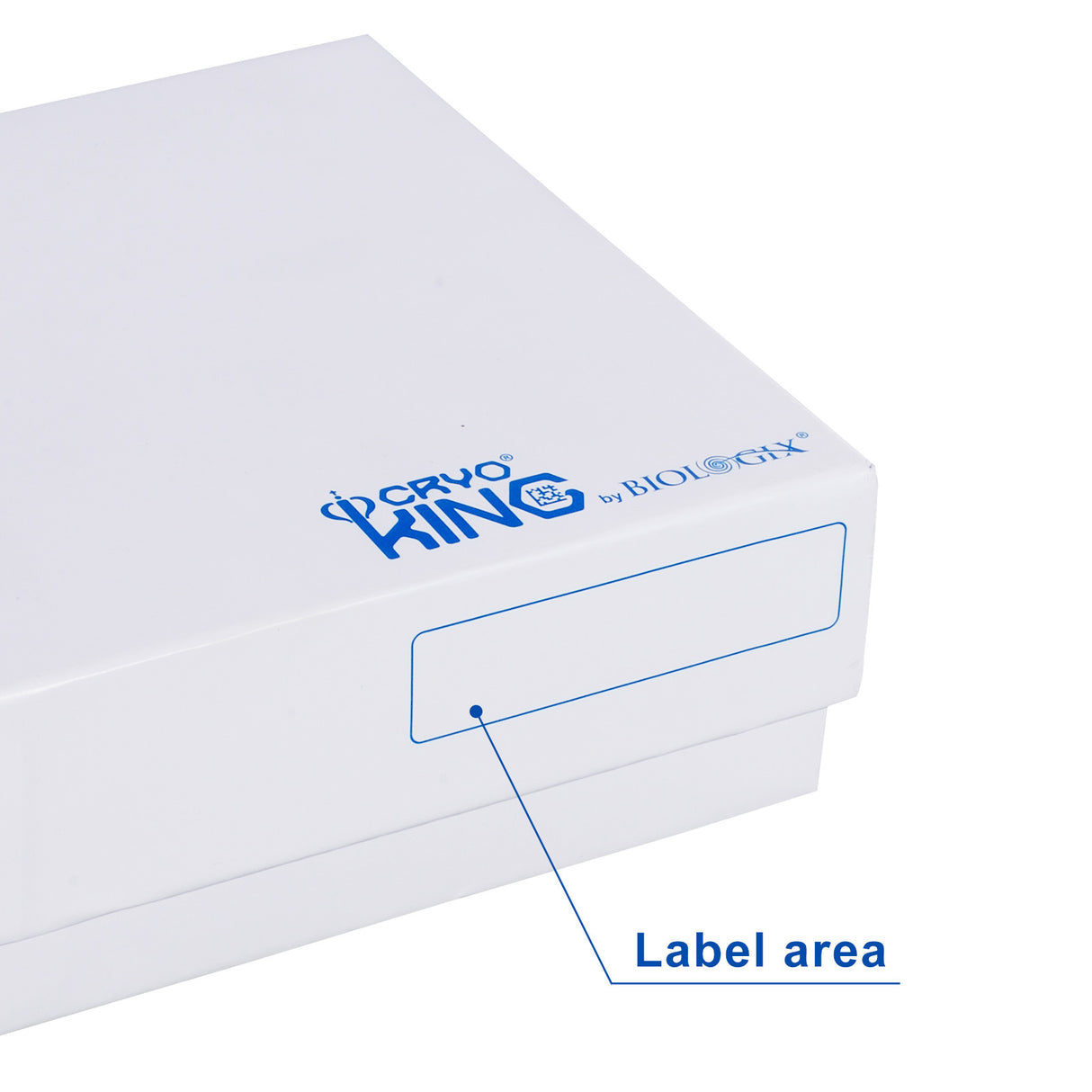 CryoKING® 3in Cardboard Freezer Boxes, 81-Well/100-Well , Premium White, 5/Bag, 100/Case