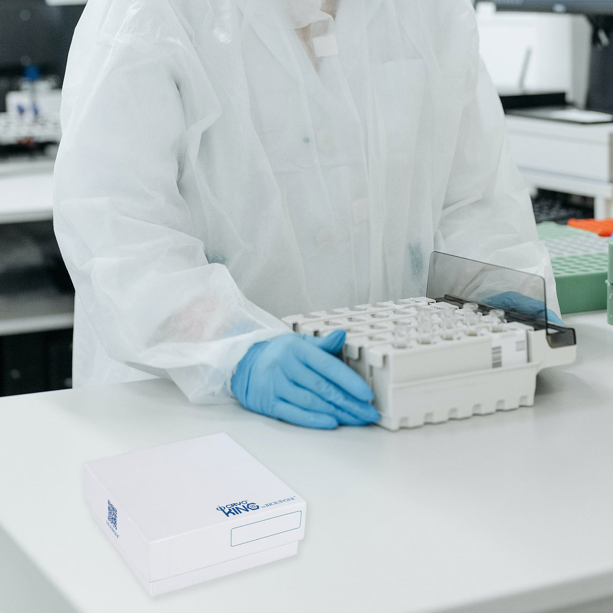 CryoKING® 3in Cardboard Freezer Boxes, 81-Well/100-Well , Premium White, 5/Bag, 100/Case