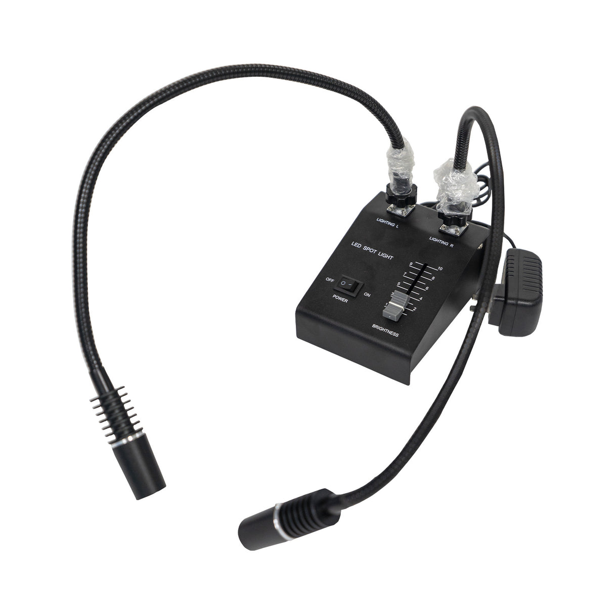 Trinocular Microscope, Eyepiece 10X/23mm(adjustable viewing), With external double goose tube light source, 1 Piece/Case