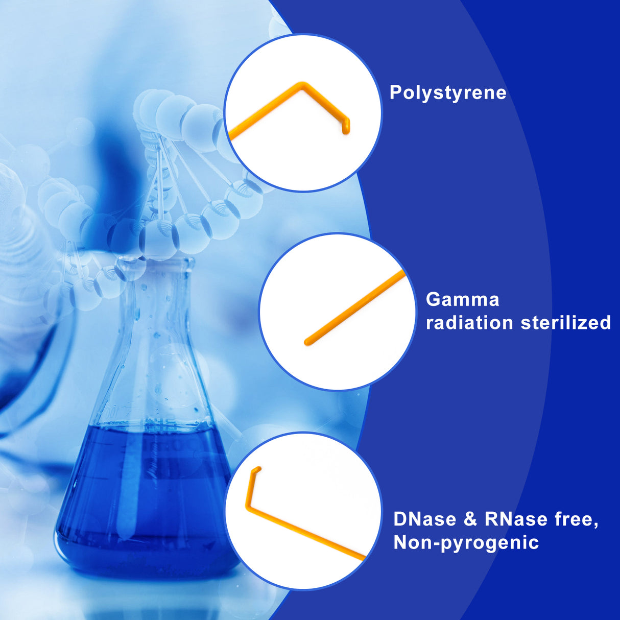 Biologix® Cell Spreaders (Resealable Bag), L-Shaped,10 /Bag, 50 Bags/Case