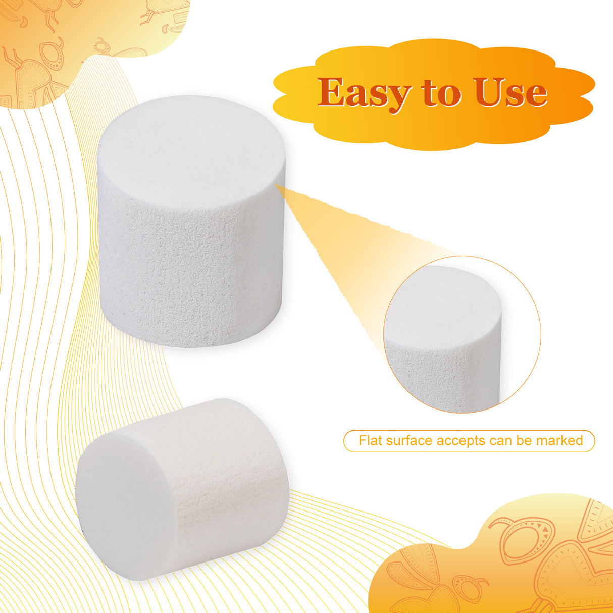 Biologix® Drosophila Closures for Narrow Vials, Densest Sponge, 25*25mm, 100/Bag, 10 Bags/Case