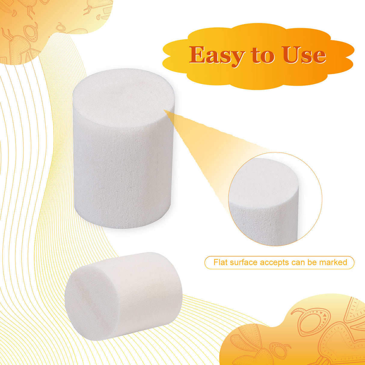 Biologix® Drosophila Closures for Wide Vials, Densest Sponge, 28*30mm, 100/Bag, 10 Bags/Case