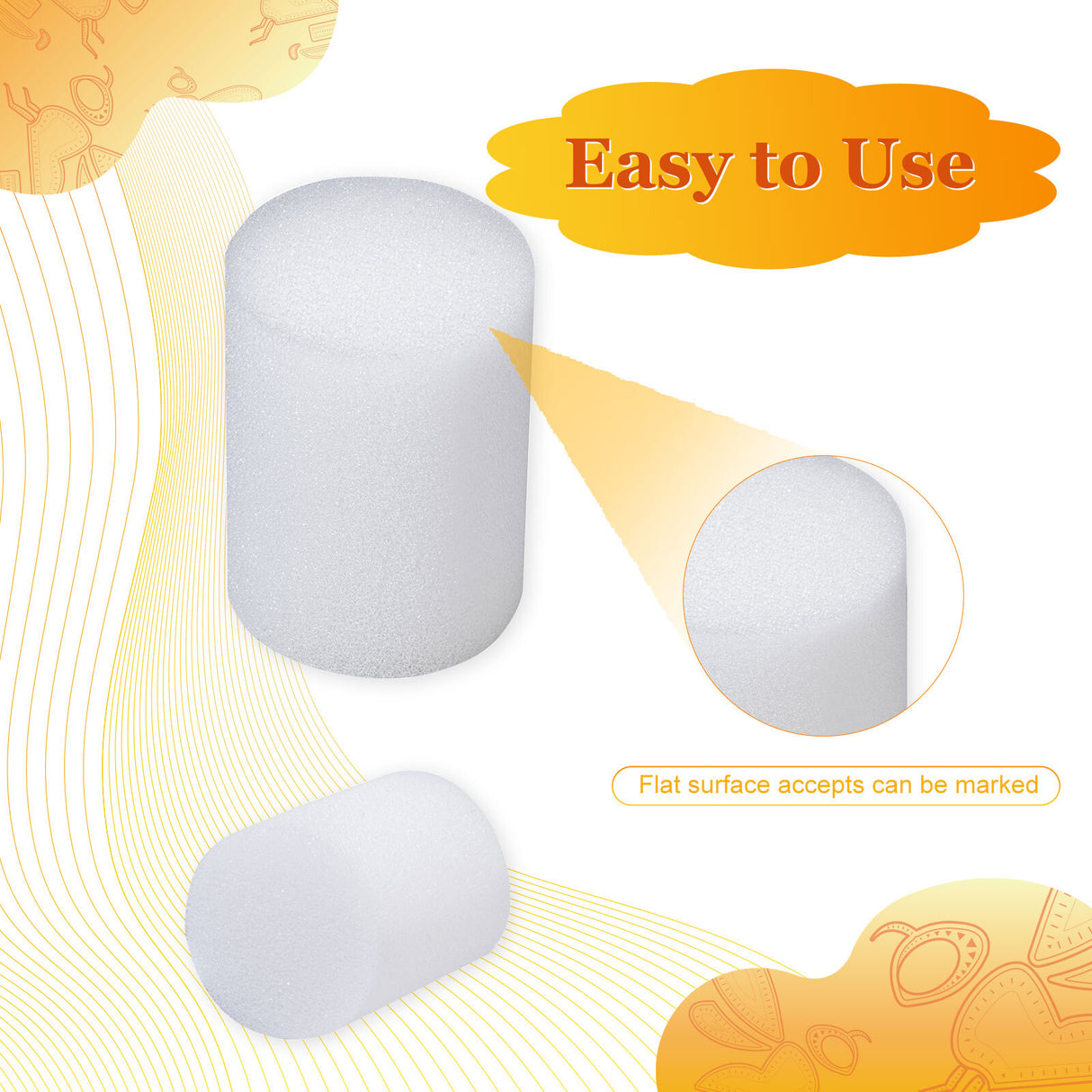 Biologix® Drosophila Closures for Wide Vials, Densest Foam, 35*45mm, 100/Bag, 10 Bags/Case