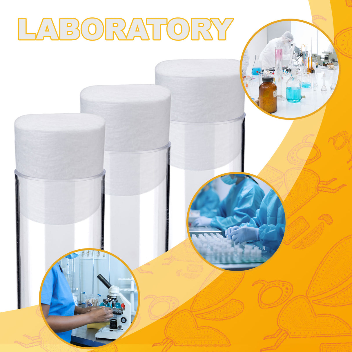 Biologix® Drosophila Closures for Narrow Vials, Degreasing Fiber, 24*30mm, 100/Bag, 10 Bags/Case