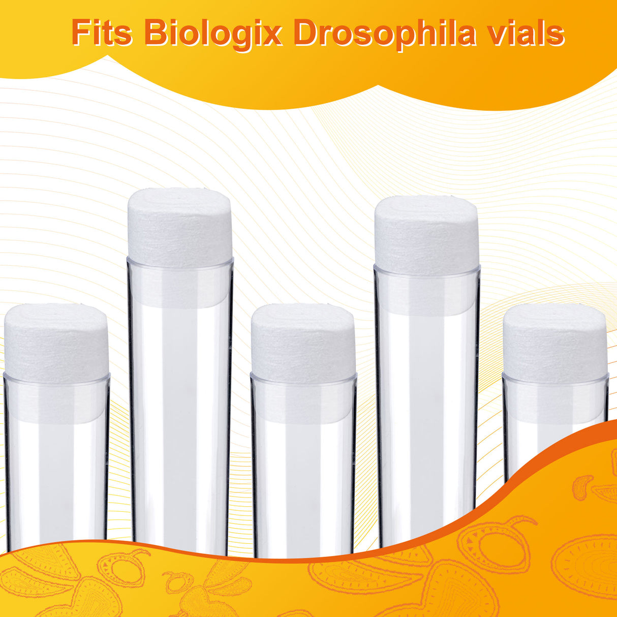 Biologix® Drosophila Closures for Wide Vials, Degreasing Fiber, 27*30mm, 100/Bag, 10 Bags/Case