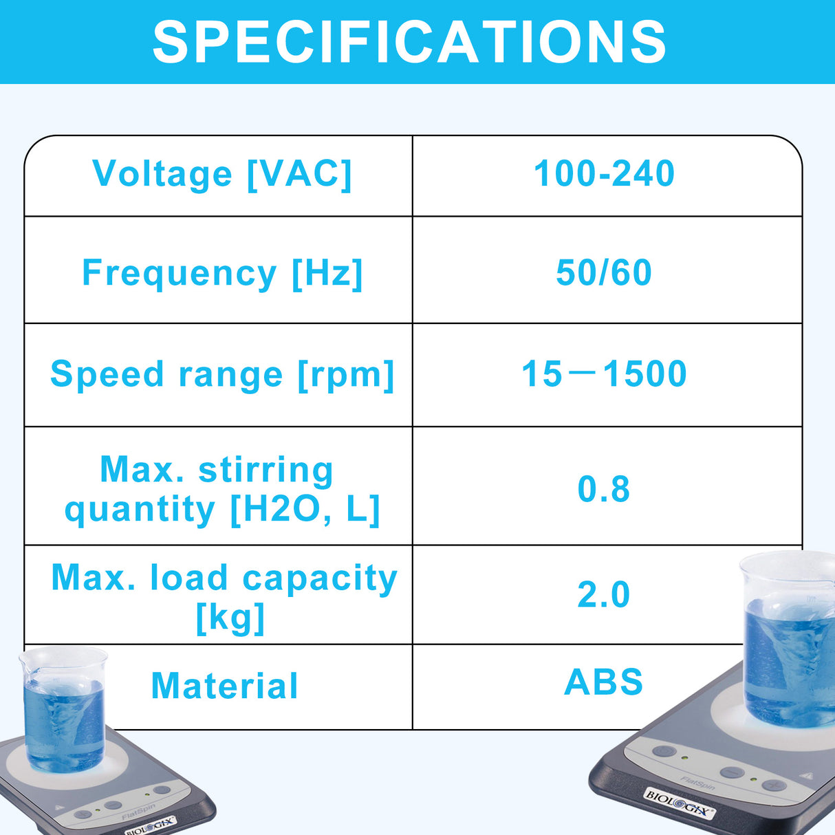 Biologix® FlatSpin Magnetic Stirrer 1 Piece/Case