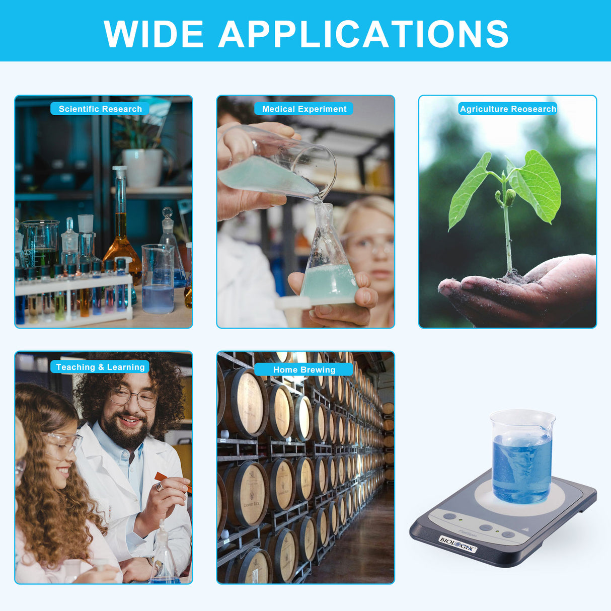 Biologix® FlatSpin Magnetic Stirrer 1 Piece/Case