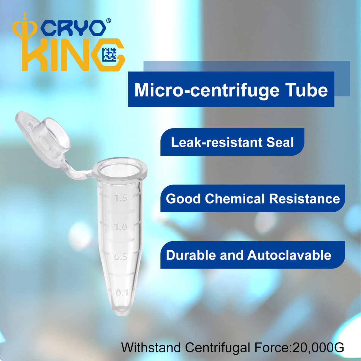 Biologix® 1.5ml Microcentrifuge Tubes, 500/Pack, 5000/Case