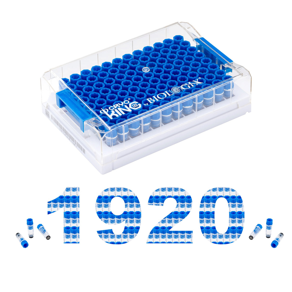 CryoKING® SBS Combo 0.3ml Vials With A Rack, 10/Pack, 20/Case