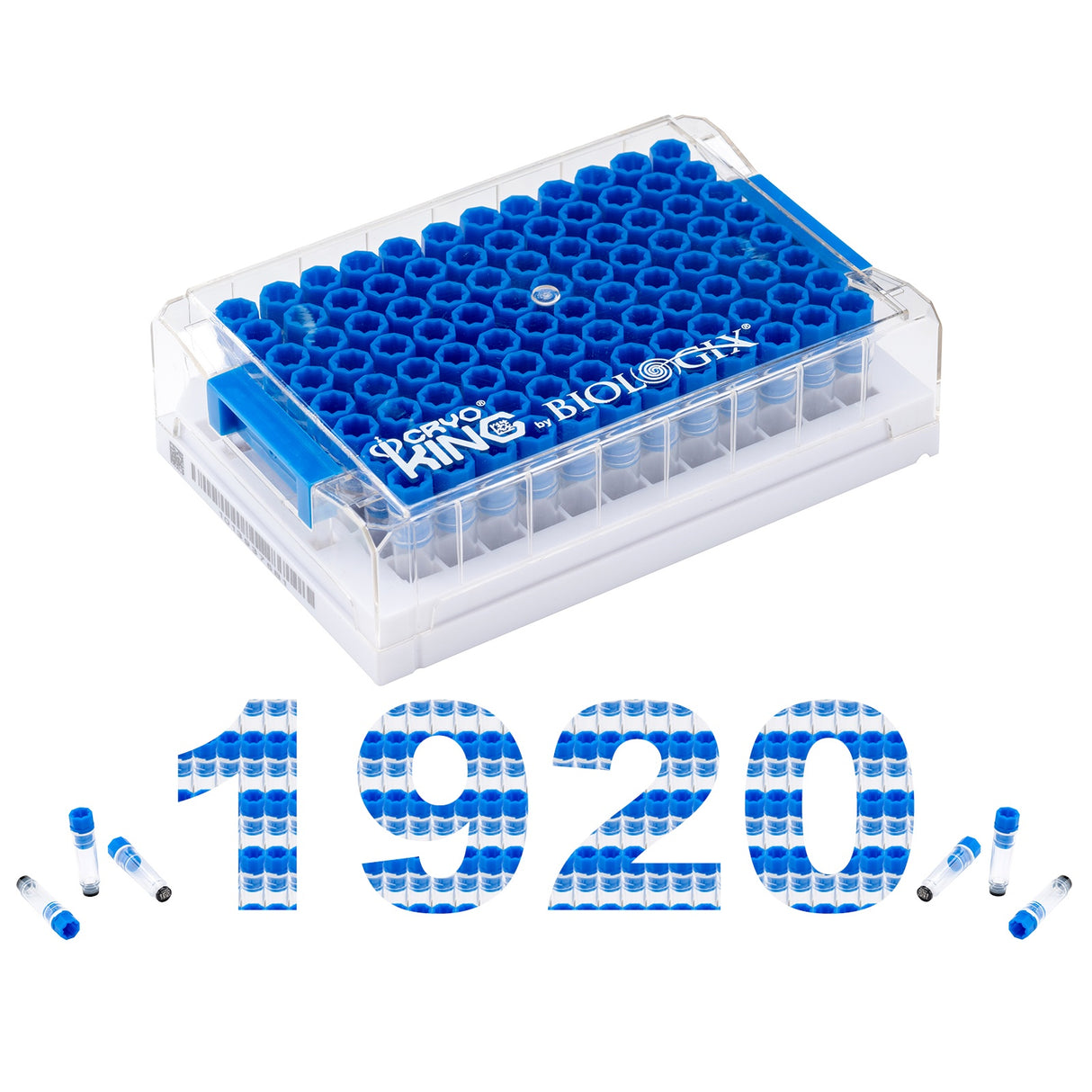 CryoKING® SBS Combo- 0.5ml Vials With A Rack, 10/Pack, 20/Case
