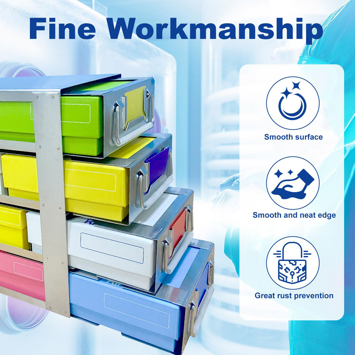 CryoKING® Side Access Drawer Freezer Racks (12 Boxes) 1 Piece/Case