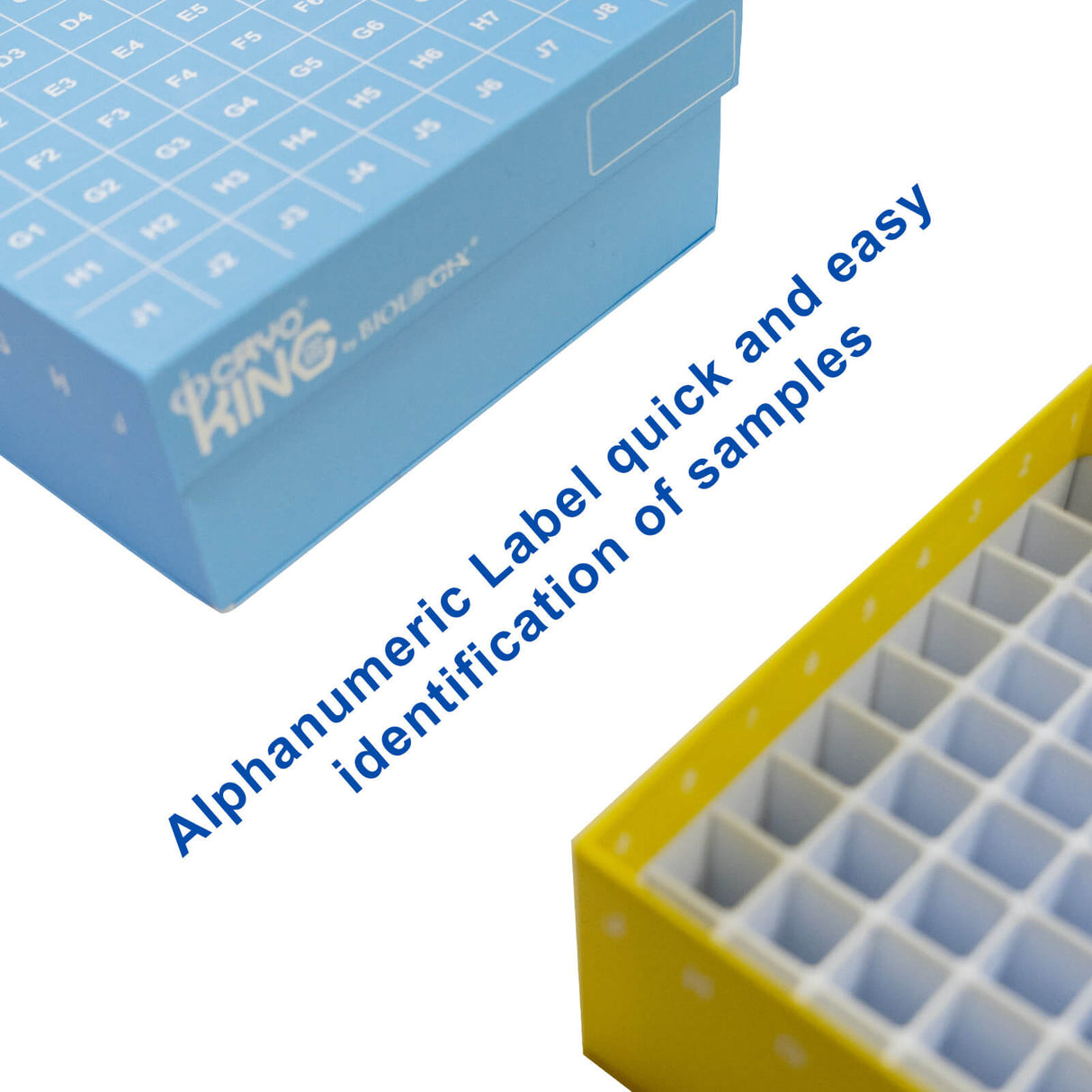 CryoKING® ID-Color™ 2in. Cardboard Freezer Boxes (81 well), 5Pcs/Pack, 20Pcs/Case, 100 Pcs/Case