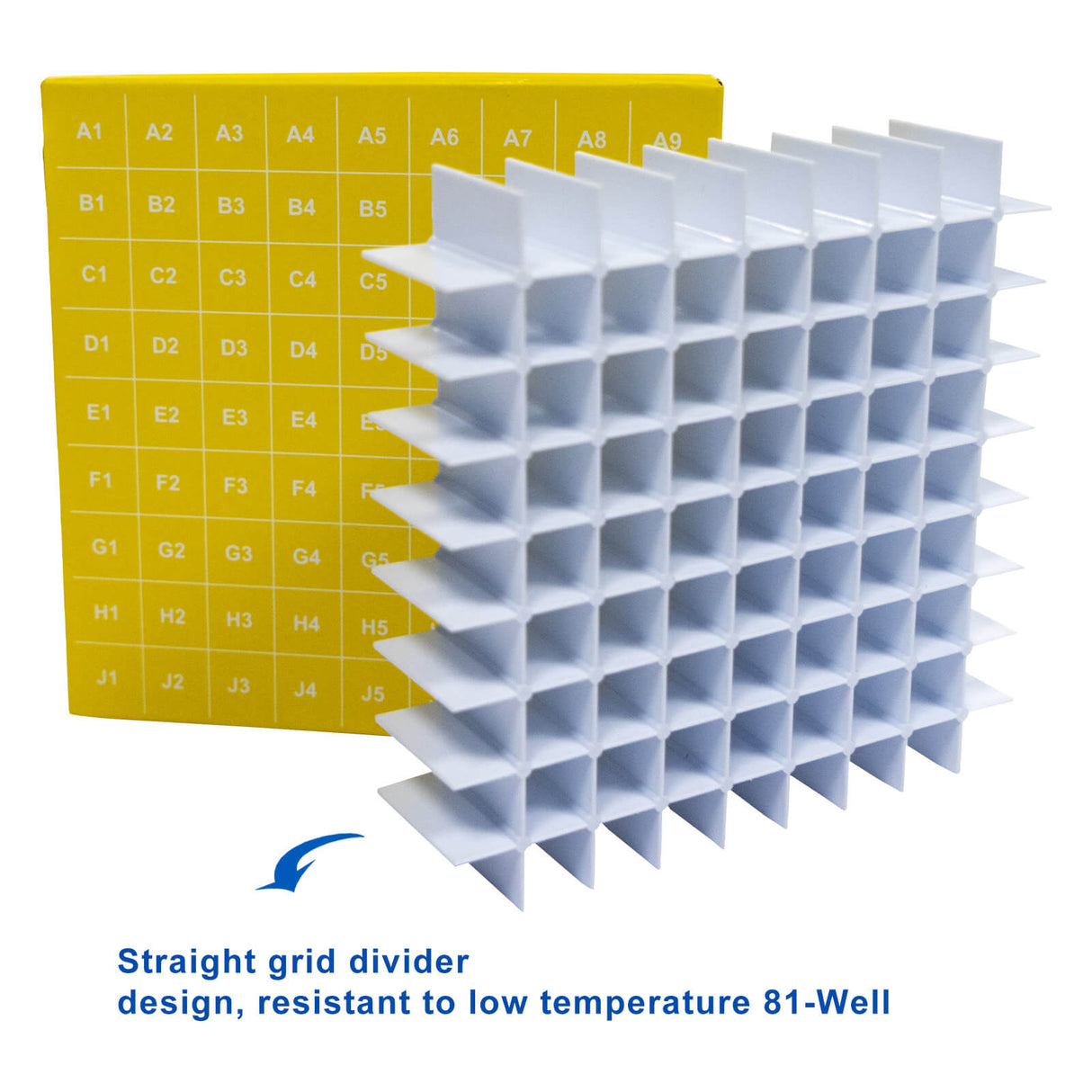 CryoKING® ID-Color™ 2in. Cardboard Freezer Boxes (81 well), 5Pcs/Pack, 20Pcs/Case, 100 Pcs/Case