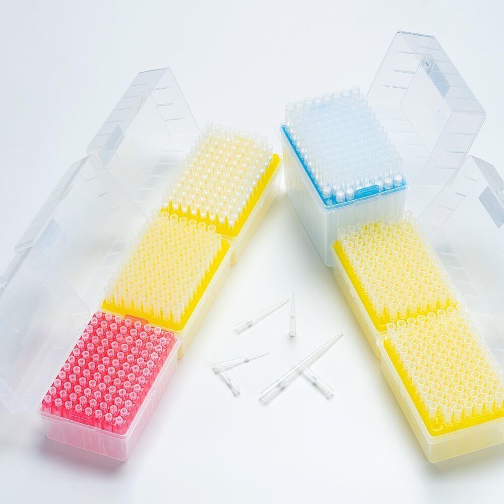 Filter Pipette Tips-10μl, 20ul, 50ul, 100ul, 200ul, 1000ul Extra-Long, Low Retention, 96/Rack, 4800/Case