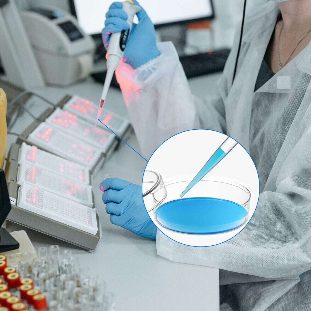 Filter Pipette Tips-10μl, 20ul, 50ul, 100ul, 200ul, 1000ul Extra-Long, Low Retention, 96/Rack, 4800/Case