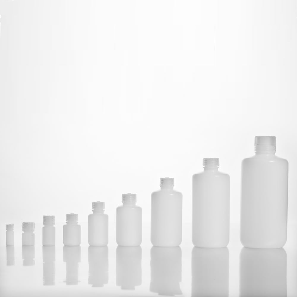 15ml/30ml HDPE Regent Bottles, Narrow-Mouth, Clear, 100/Bag, 10 Bags/Case