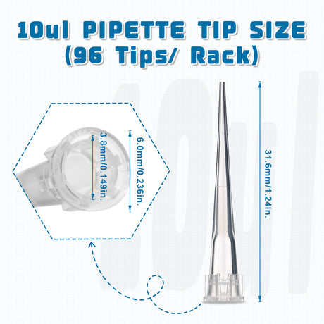 Biologix® Pipette Tips-10µl/200μl/1000µl/1000µl Extended, (Rack, Sterile)
