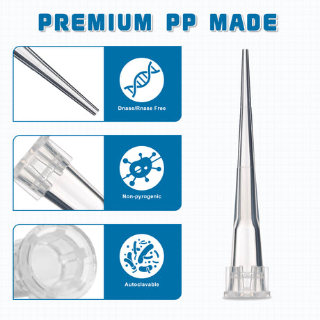 Biologix® Pipette Tips-10µl/200μl/1000µl/1000µl Extended, (Rack, Sterile)
