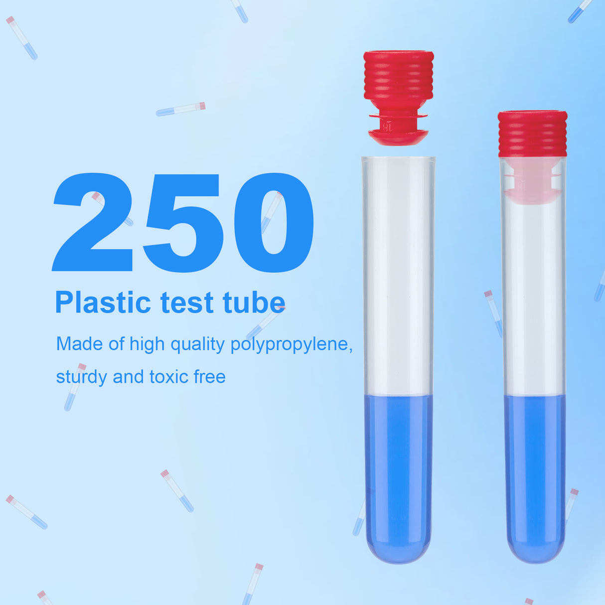 Biologix® Test Tubes-8mL, 250Pcs/Pack, 2000Pcs/Case