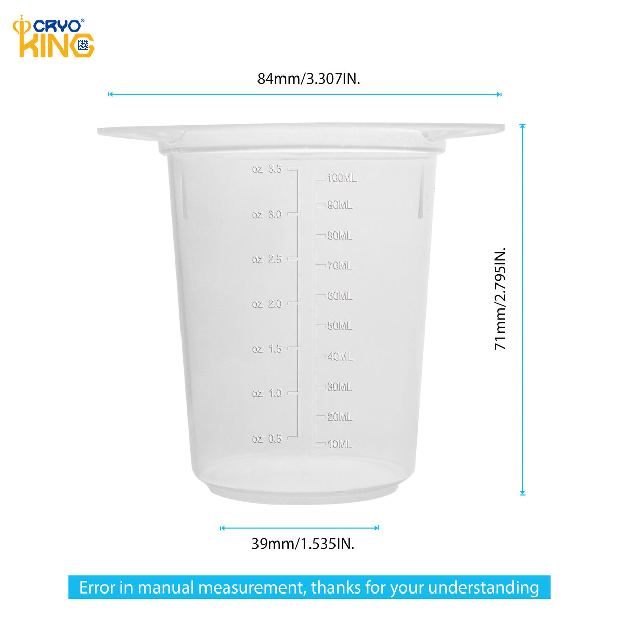 Biologix® Plastic Beakers for Laboratory & Science Experiments-50/100/250/400/800/1000ml, Case of 100