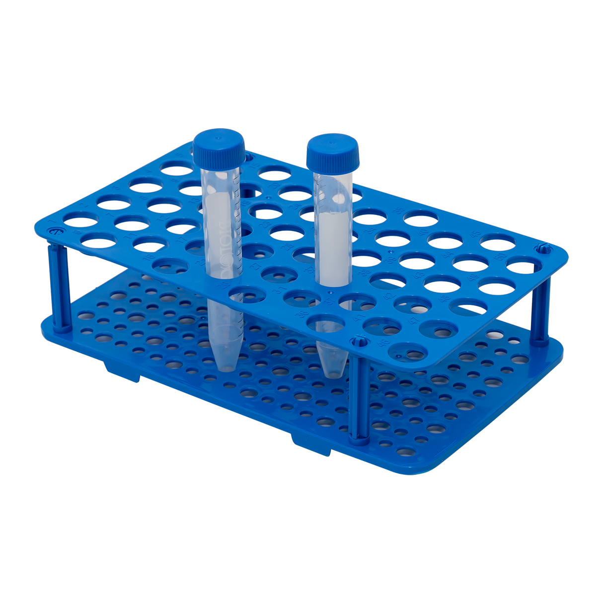 Biologix® Centrifuge Tube Rack for 15ml Centrifuge Tubes (50-Well, Blue), 1/Bag, 20 Bags/Case