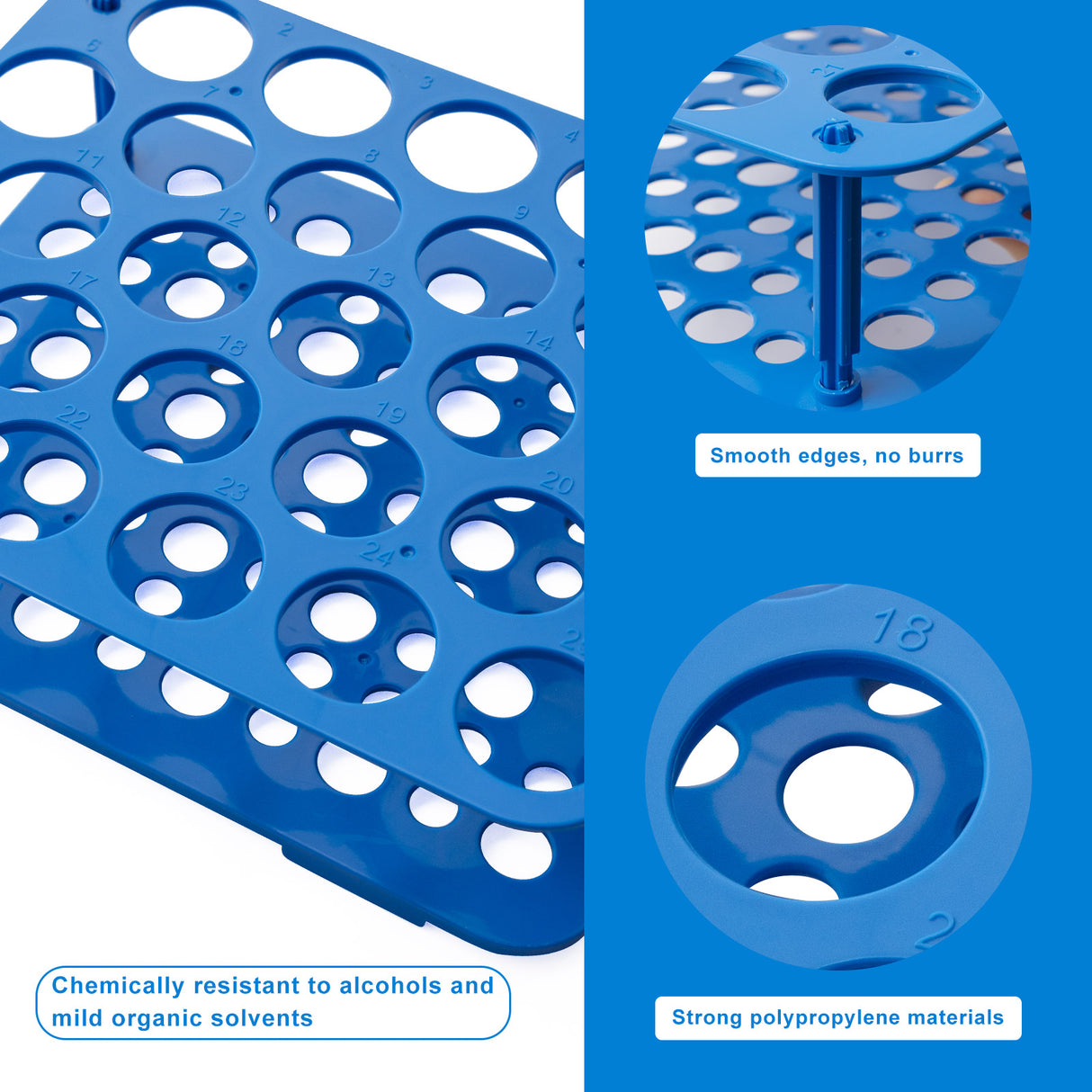 Biologix® Centrifuge Tube Rack (25-Well, Blue) for 50mL Tubes