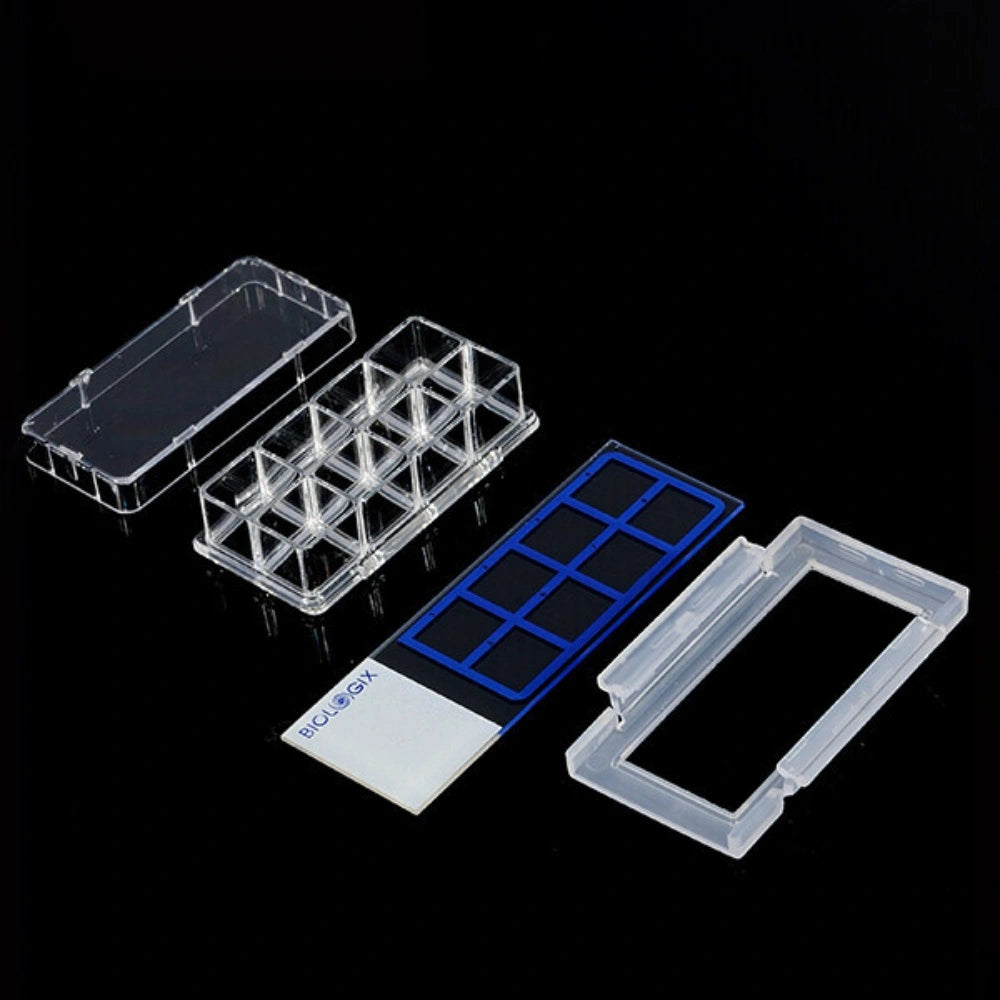 Biologix® Chambered Cell Culture Slides-1/2/4/8 Wells, 6/Pack, 12/Case