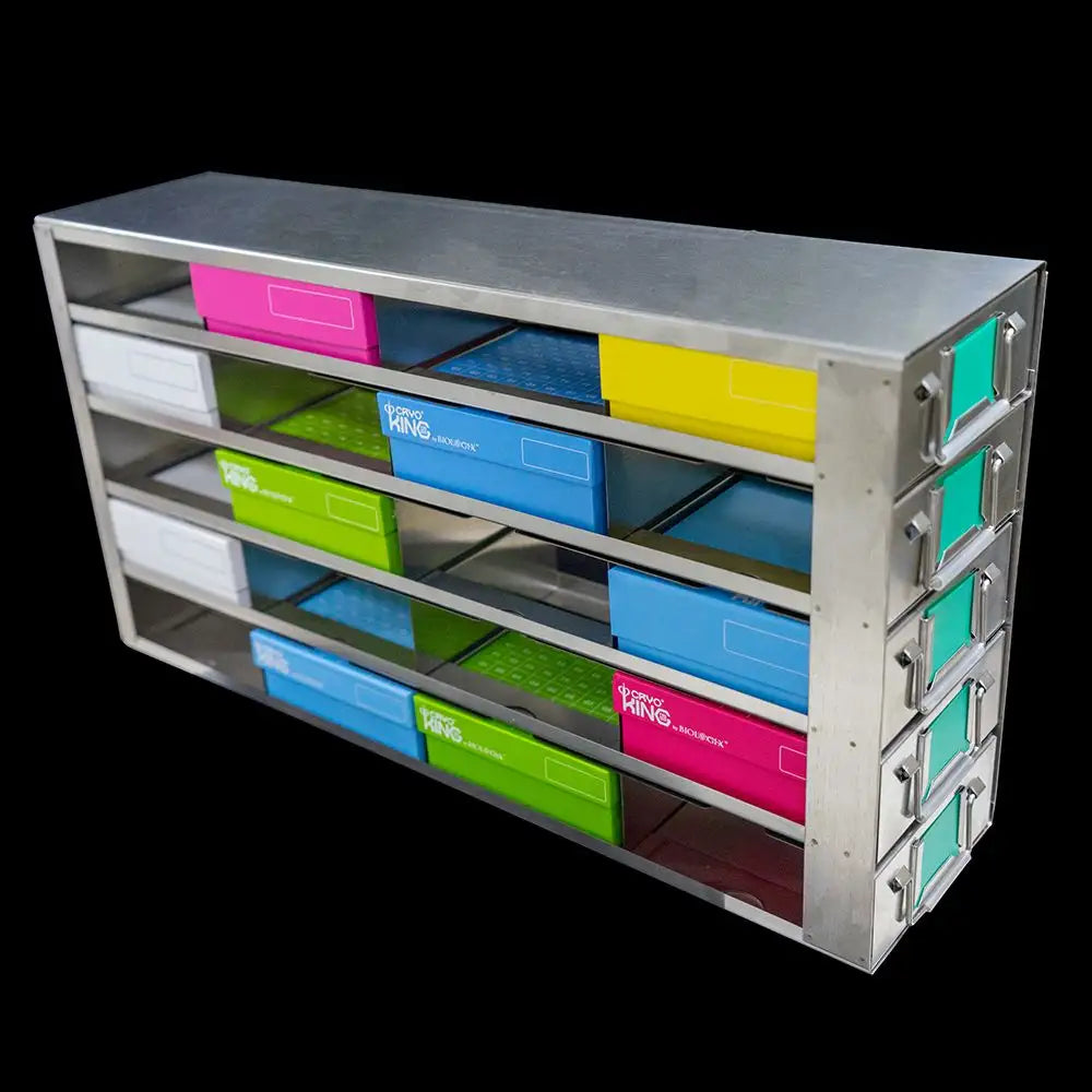 CryoKING® Side Access Drawer Freezer Racks, Stainless steel, 1 Piece/Case