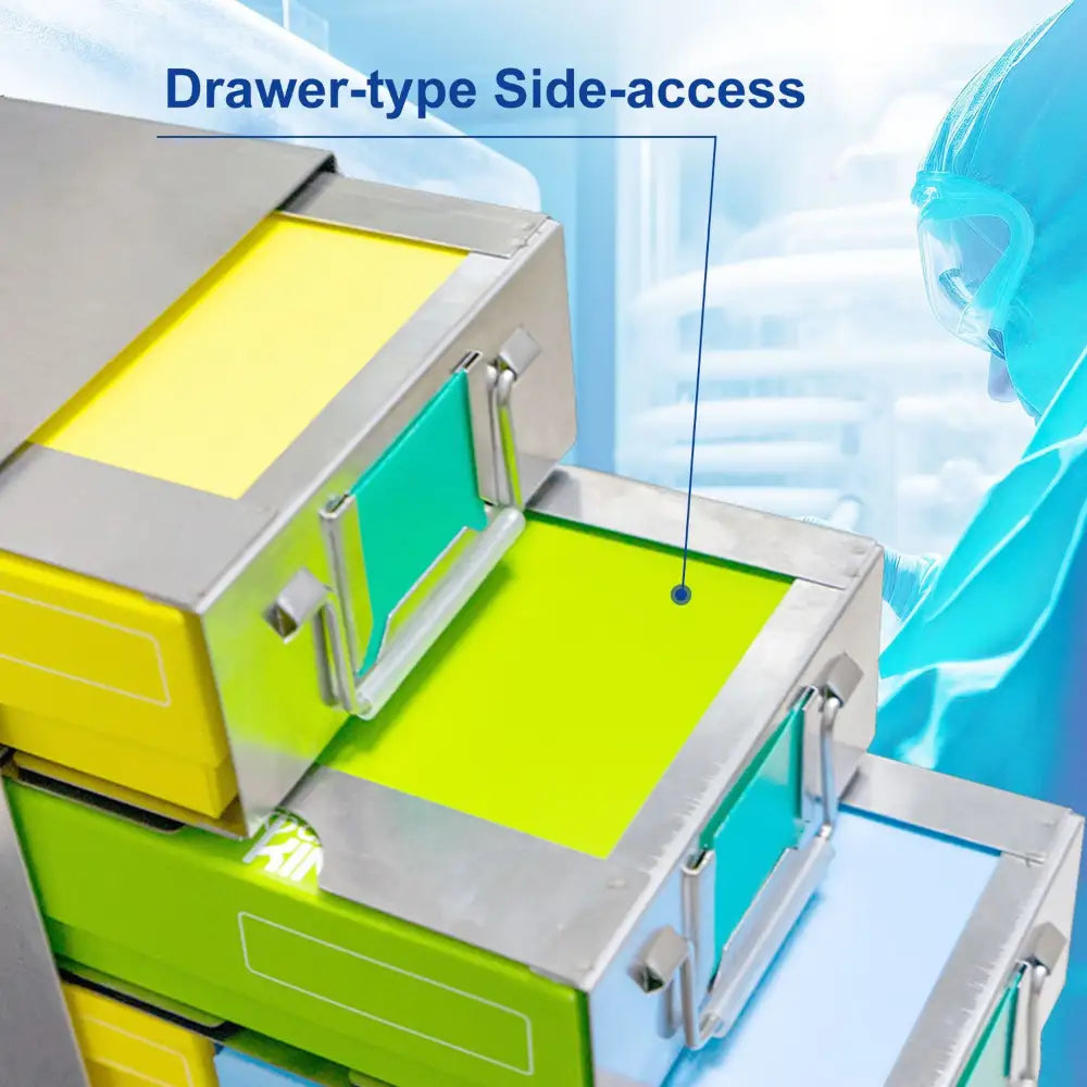 CryoKING® Side Access Drawer Freezer Racks, Stainless steel, 1 Piece/Case