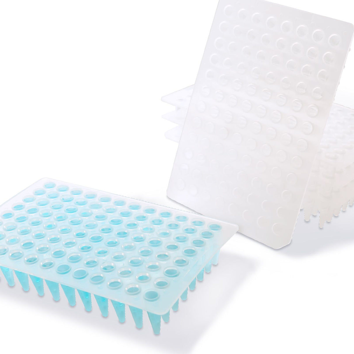 Biologix® 96 well non-skirted PCR Plates. 0.2ml Clear/White color, 10/Pack, 100/Case