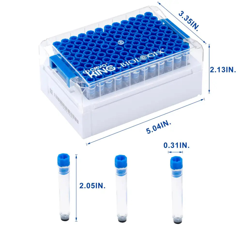 CryoKING® SBS Combo 1.0ml Vials With A Rack, 10/Pack, 20/Case