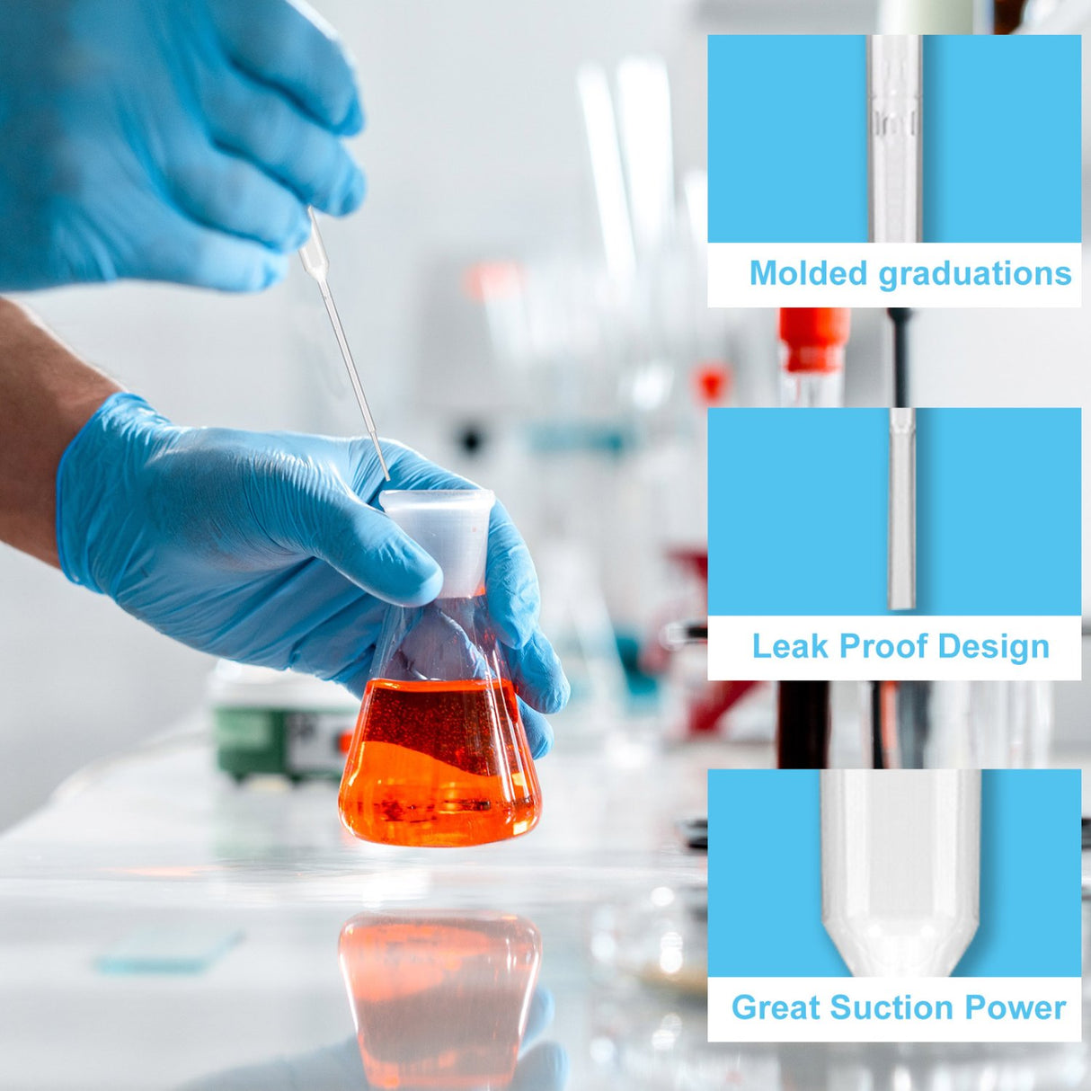 Biologix® 1ml/3ml Transfer Pipettes, Individually Wrapped, 500/Pack, 2000/Case