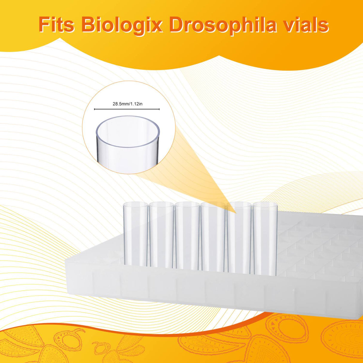 Biologix® Drosophila Trays for Drosophila Narrow Vials, 2 Pcs/Case
