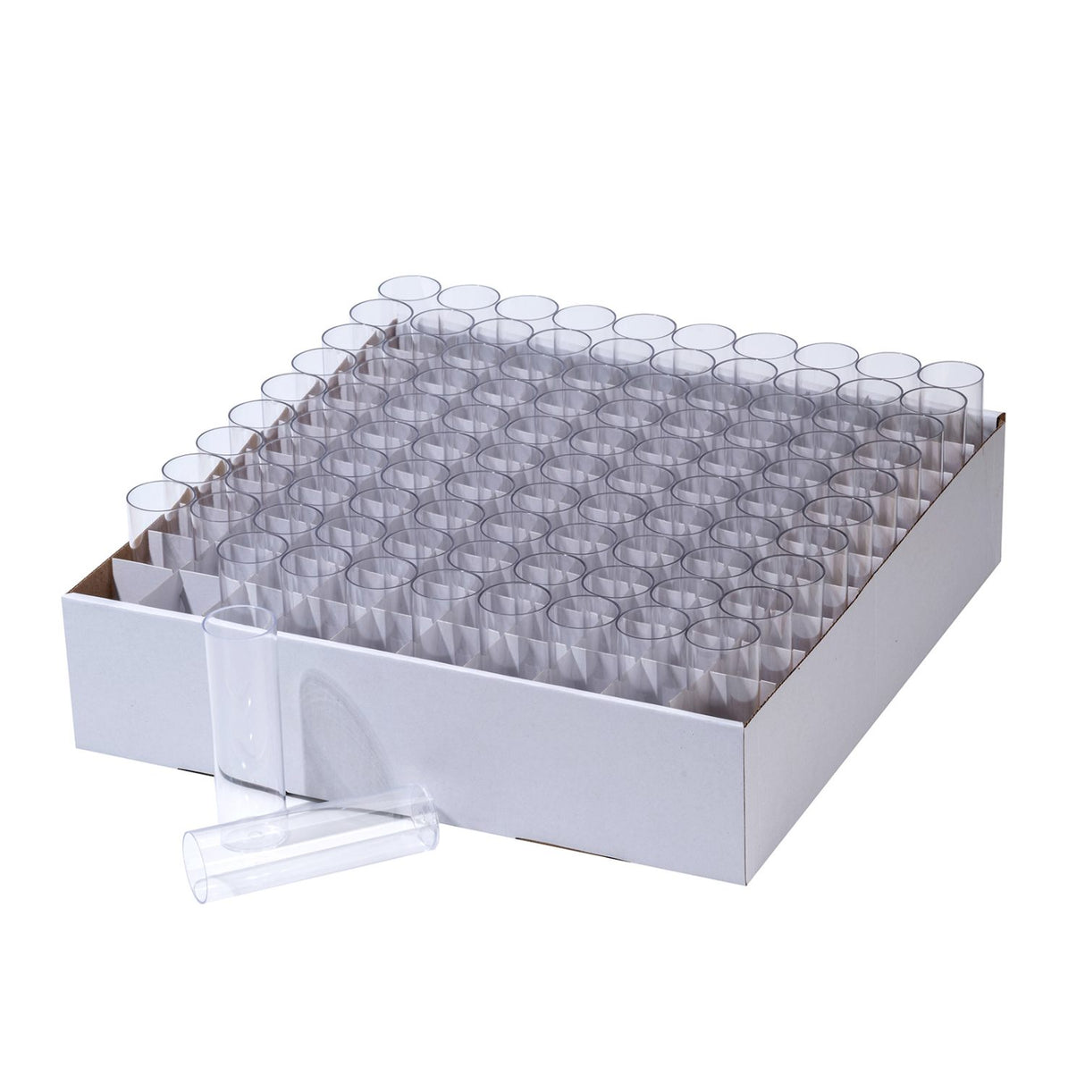 Drosophila Vials, PS, Bulk/Tray Packaging, 500 Pcs/Case