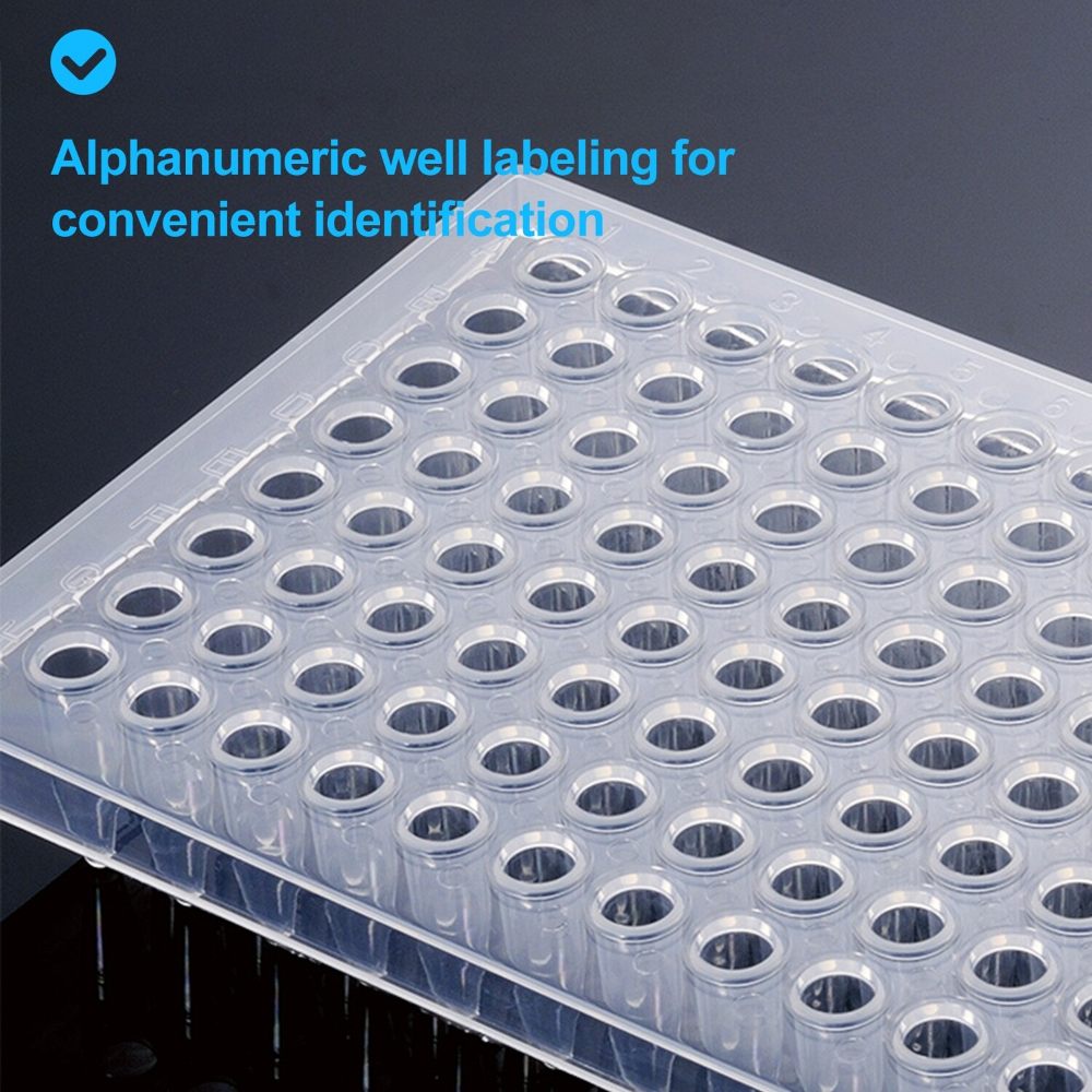 Biologix® Half-Skirted PCR Plates, 96-Well for 0.2ml Tubes, Clear, 25/Pack, 100/Case