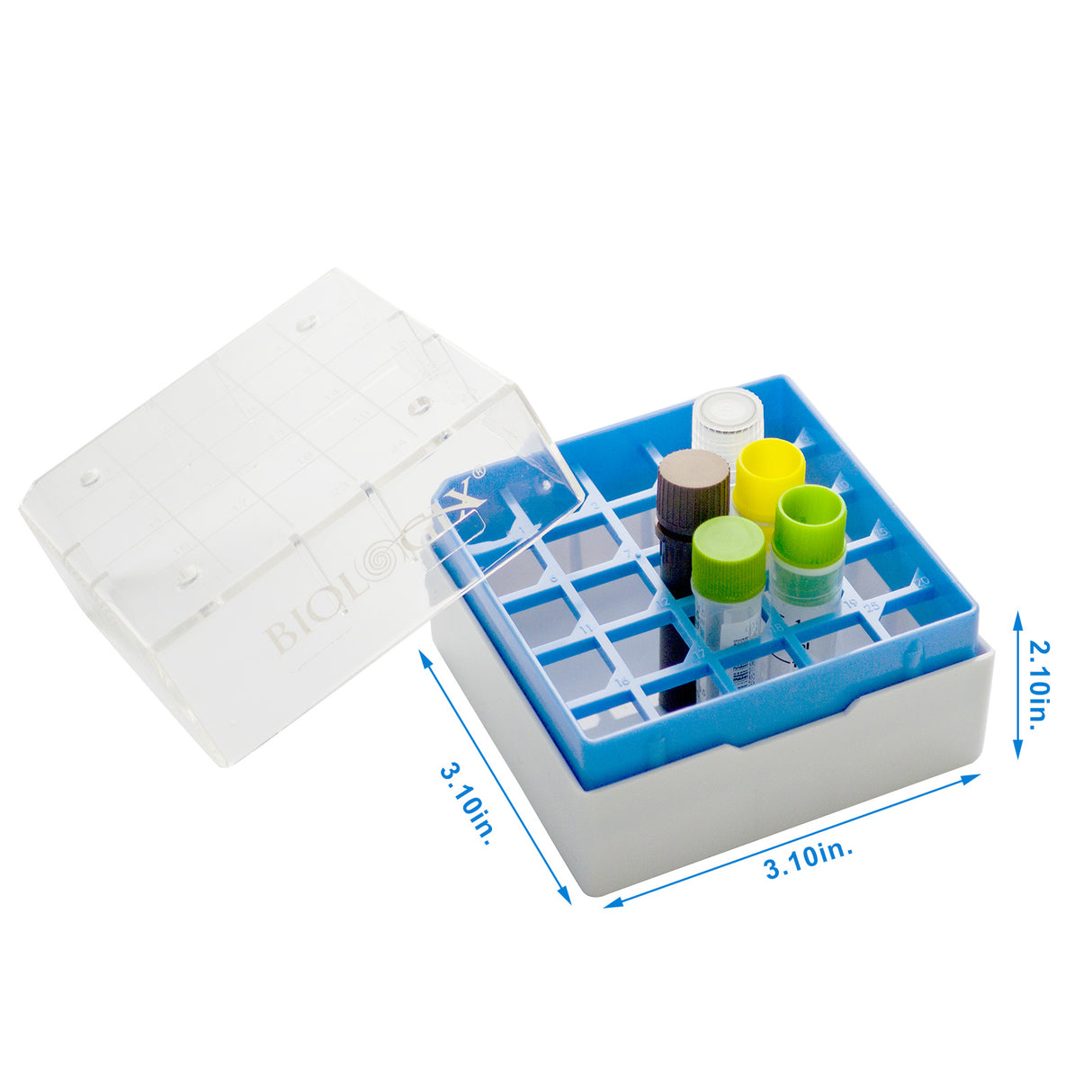 CryoKING® PC Cryogenic Boxes-2in. 25-Well, 5/Pack, 30/Case