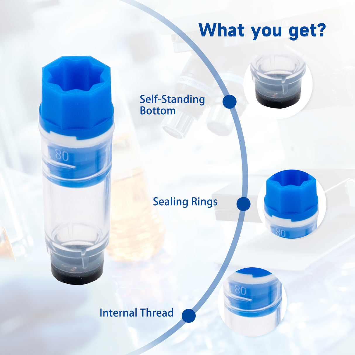 CryoKING® SBS Combo 1.0ml Vials With A Rack, 10/Pack, 20/Case