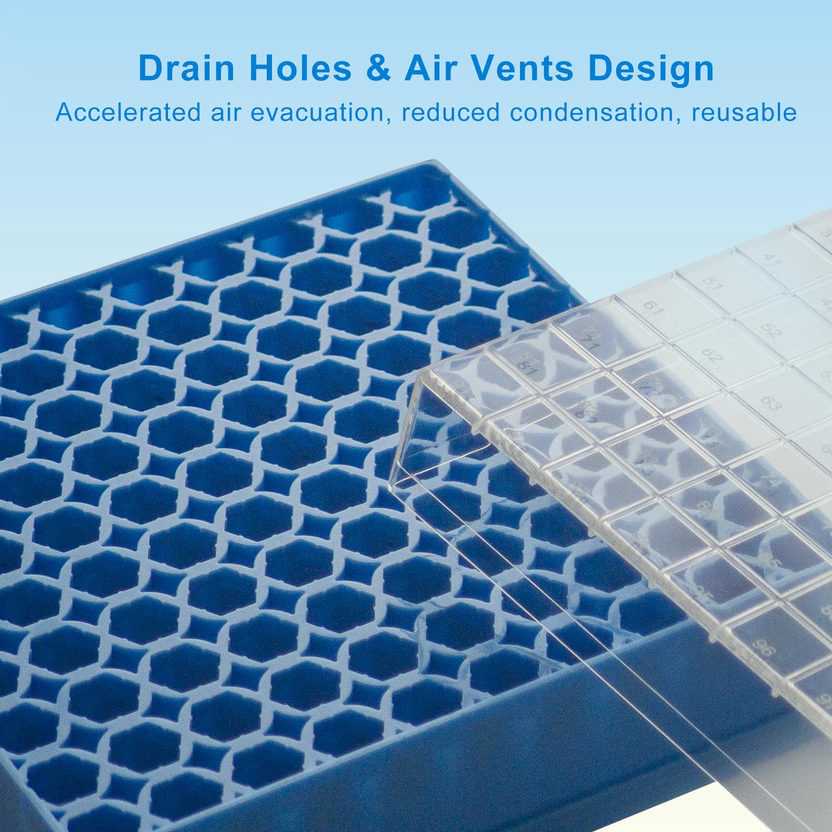 CryoKING® PC Cryogenic Boxes-Blue (2in. 100-Well) 6/Pack, 12/Case