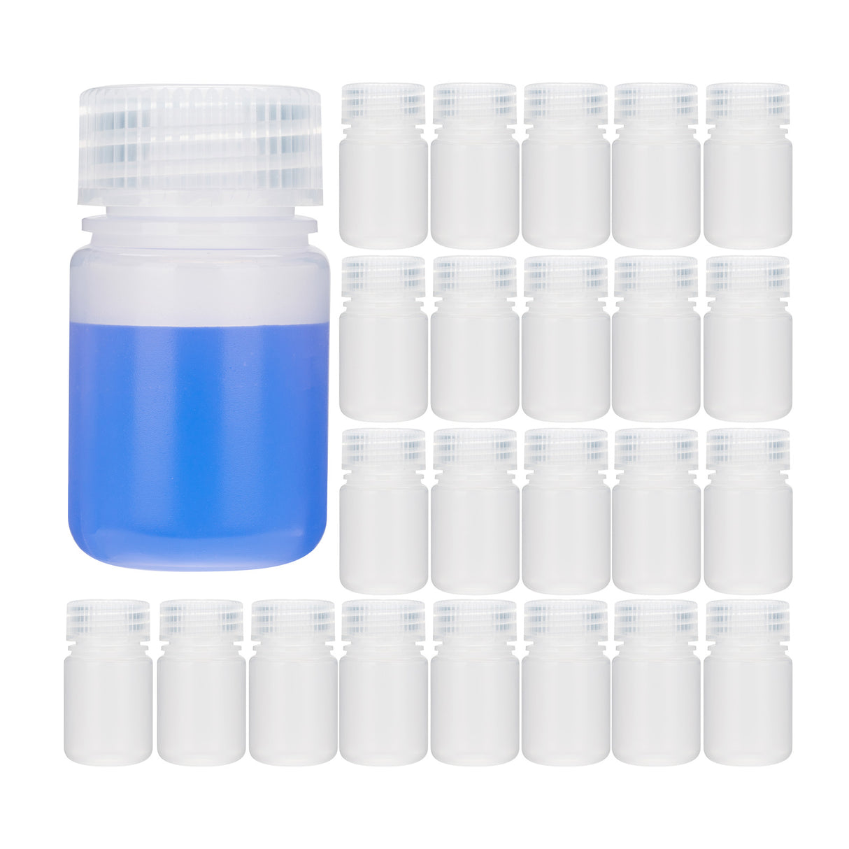 Biologix® 30ml PP reagent bottles, Clear color, Autoclavable, 100/Bag, 10 Bags/Case