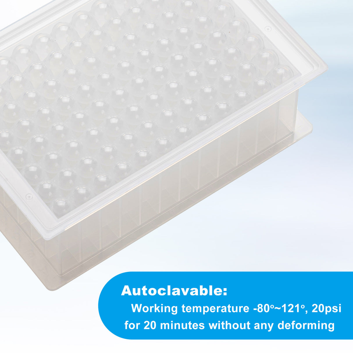 Biologix® Deep Well Plates-2.2mL (Square Wells), U Bottom, Profile Concave, 24/Pack, 96/Case