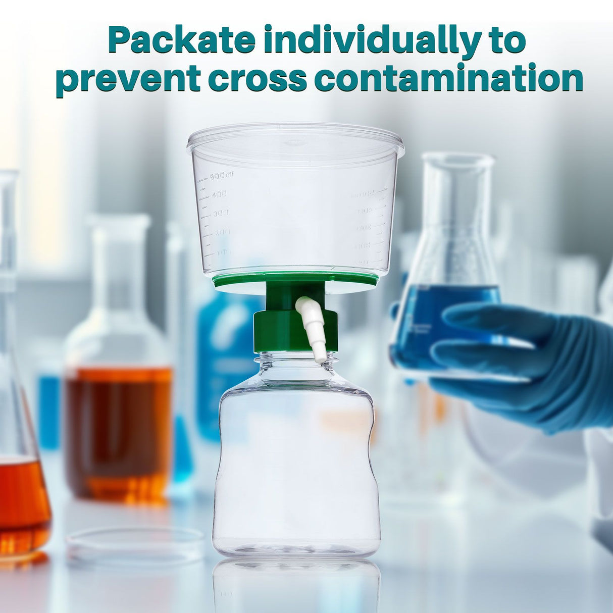 Vacuum Filtration Unit, Membrane, PES, pore size: 0.22um, 1/Pack, 12/Case