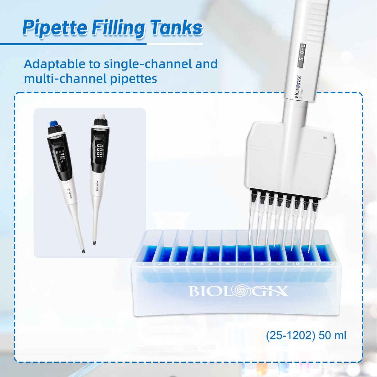 Biologix® Solution Basins-50mL (Bulk-Assorted Colors, PP), Case of 100