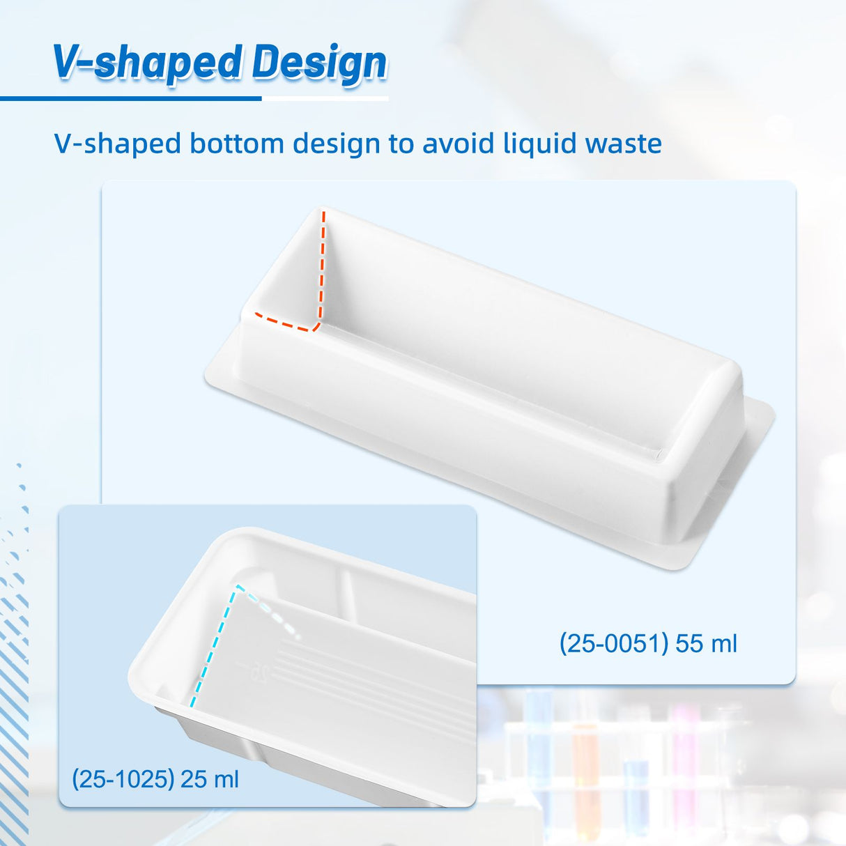 Biologix® Solution Basins-100mL (PS), Case of 50